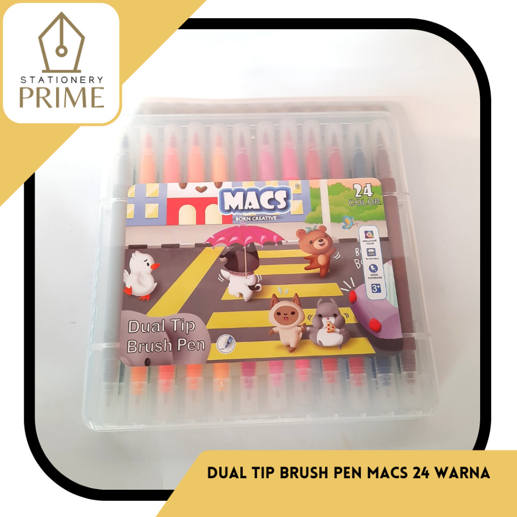 

Dual Tip Brush Pen MACS 24 Warna