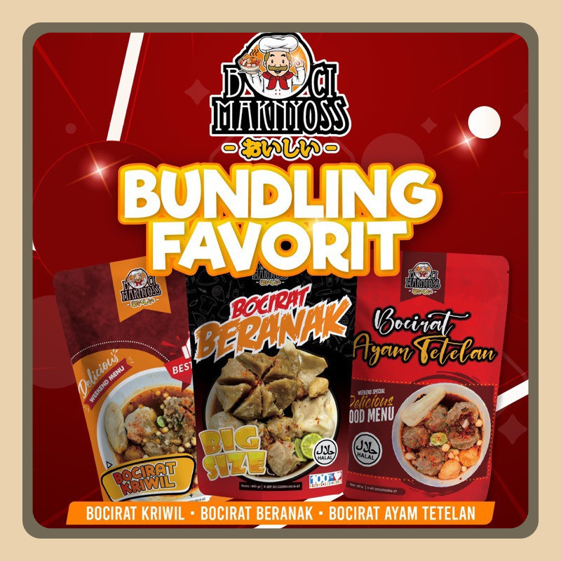 

Bundling Favorit( Bocirat Kriwil , Bocirat Beranak , Bocirat Ayam Tetelan )