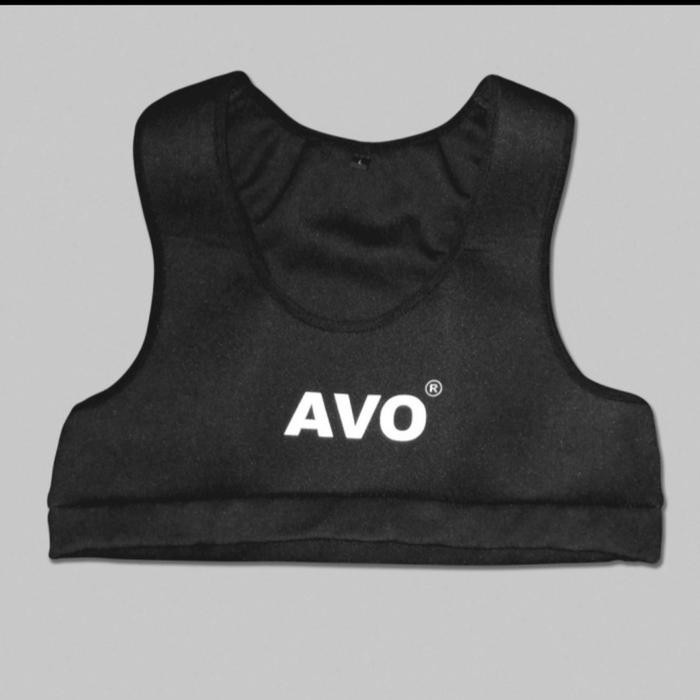 FootBall Vest Chest Protector AVO-PELINDUNG DADA SEPAK BOLA SPORT BRA - HITAM, S