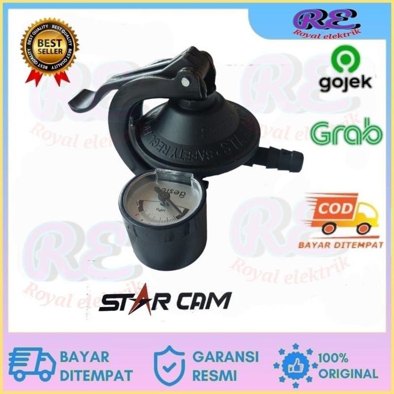 HURMSHOP  Regulator gas star cam meter SC-23M SC-T12RM tekanan rendah meter starcam SC23M SCT12RM