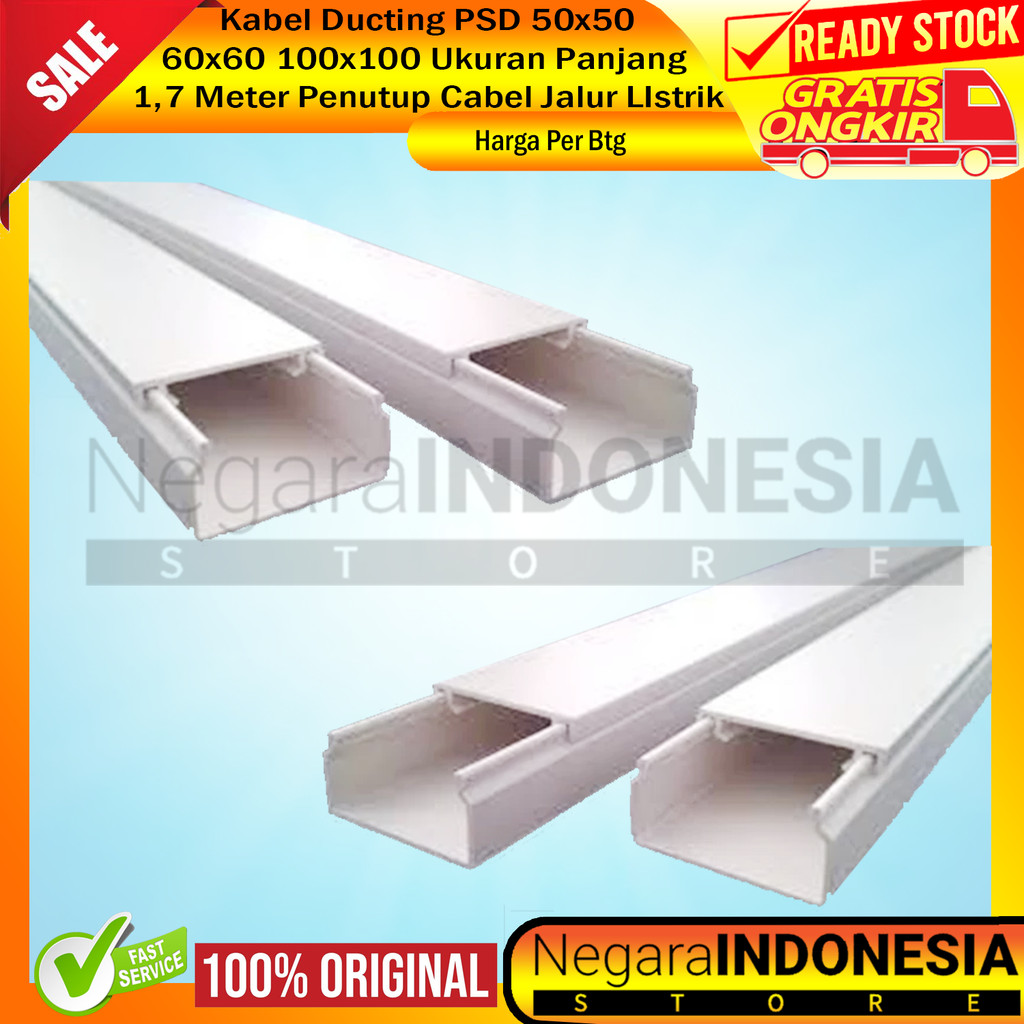 Kabel Ducting Protector Pelindung Penutup Kable Duct PSD 10x15 16x16 25x25 50x100 50x50 60x60 100x10