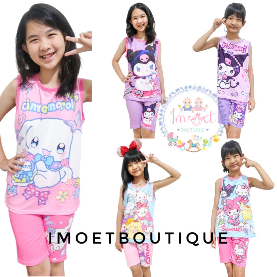 imoet.boutique - Setelan kutung baju rumah santai sanrio kuromi cinnamoroll my melody poccacho(GI096