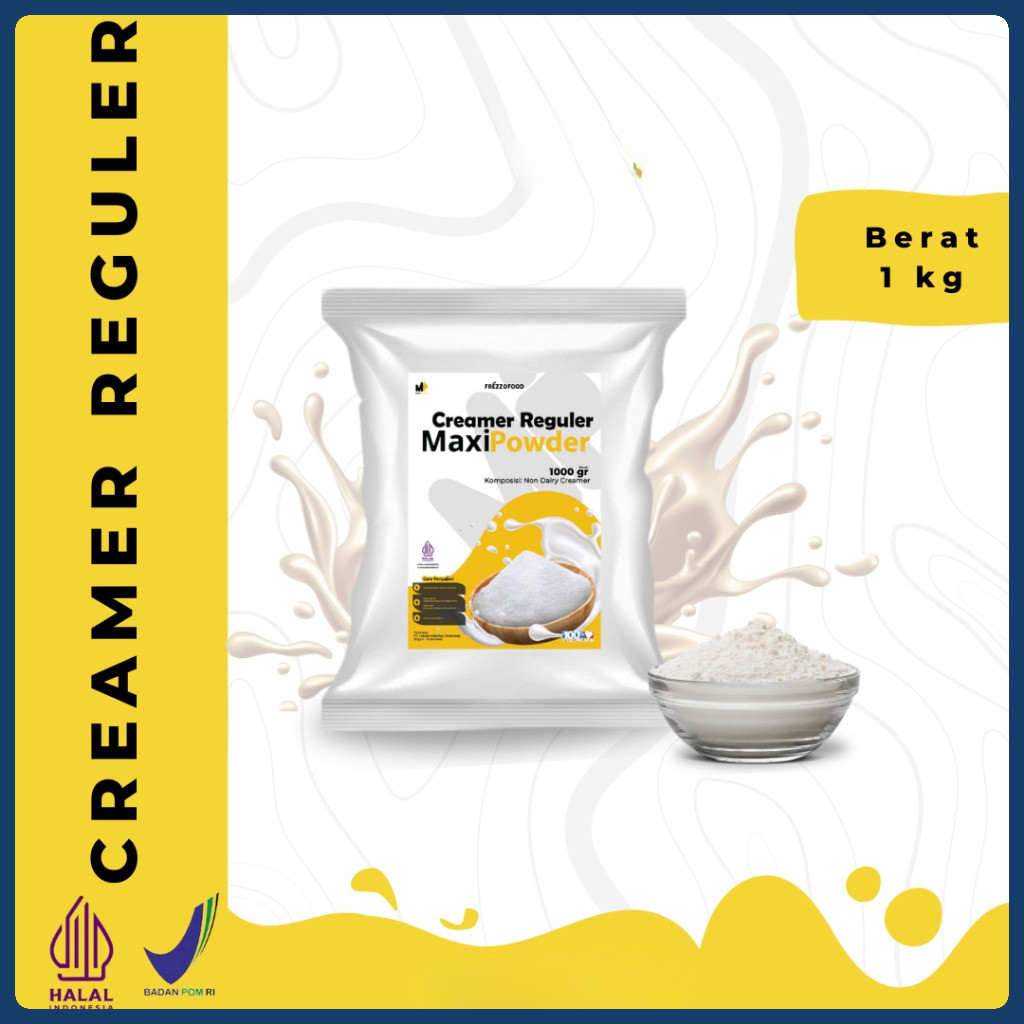 

Creamer Reguler 1kg / Bubuk Creamer Reguler Terlaris / Non Dairy Creamer / MaxiPowder