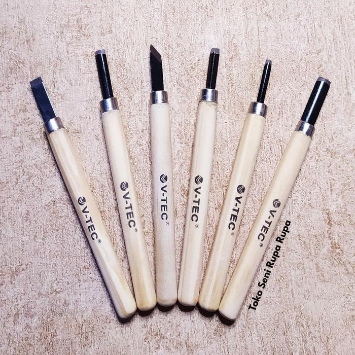 Alat Ukir Kayu, Alat Ukir Karet. Alat Cukil, Carving tools 6pcs