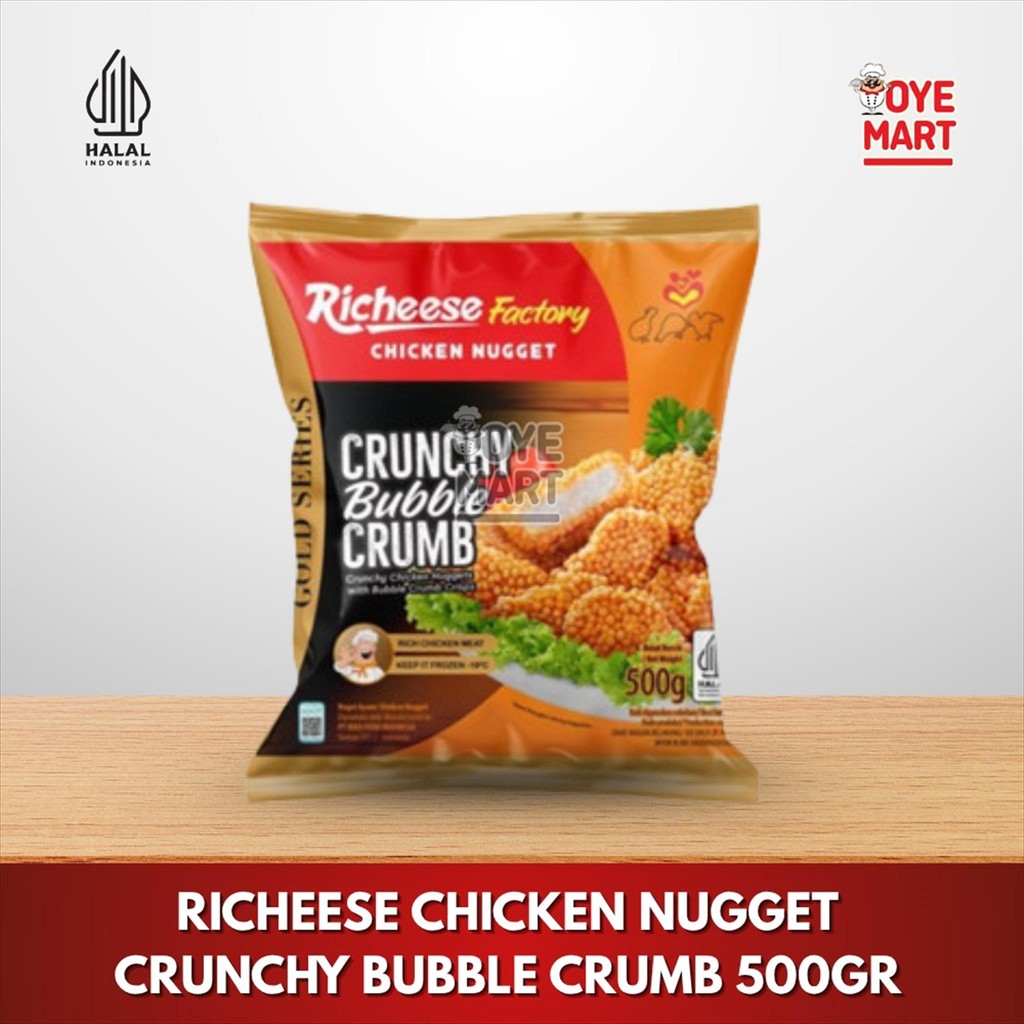 

RICHEESE CHICKEN NUGGET CRUNCH BUBBLE CRUMB 500GR / NAGET CRISPY