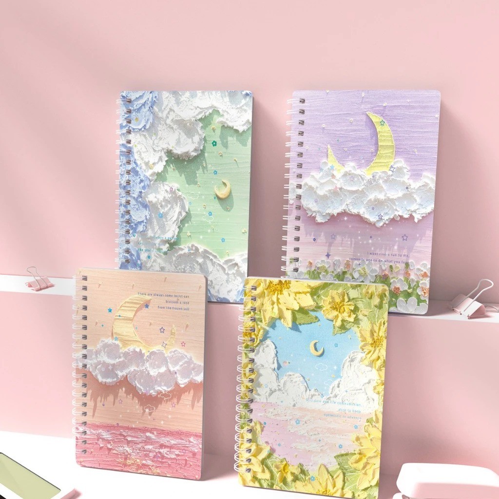 

Aimilo Notebook Aesthetic Buku Diary 60 Lembar Buku Jurnal Buku Catatan - Moon Series