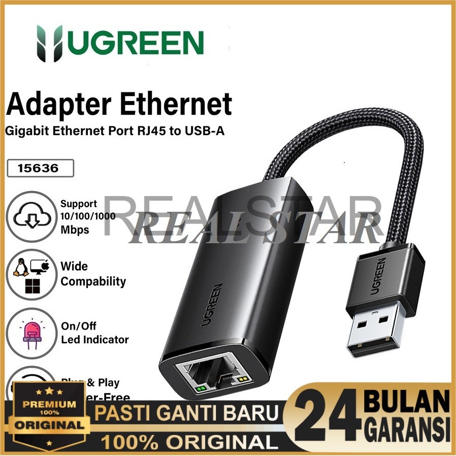 UGREEN LAN USB 3.0 2.0 To Lan RJ45 Ethernet Network Adapter - Lan Card Ugreen 50922 15632 60812