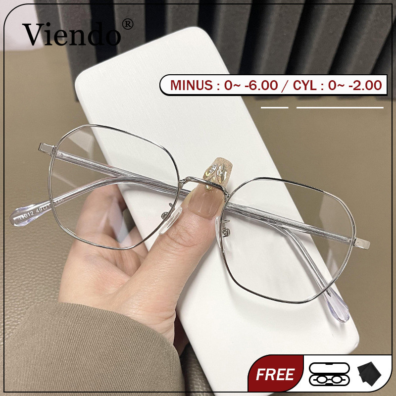 Viendo Frame Kacamata Photocromic Minus Pria Wanita Bluecromic Anti Blueray Silinder Kaca Mata Optik