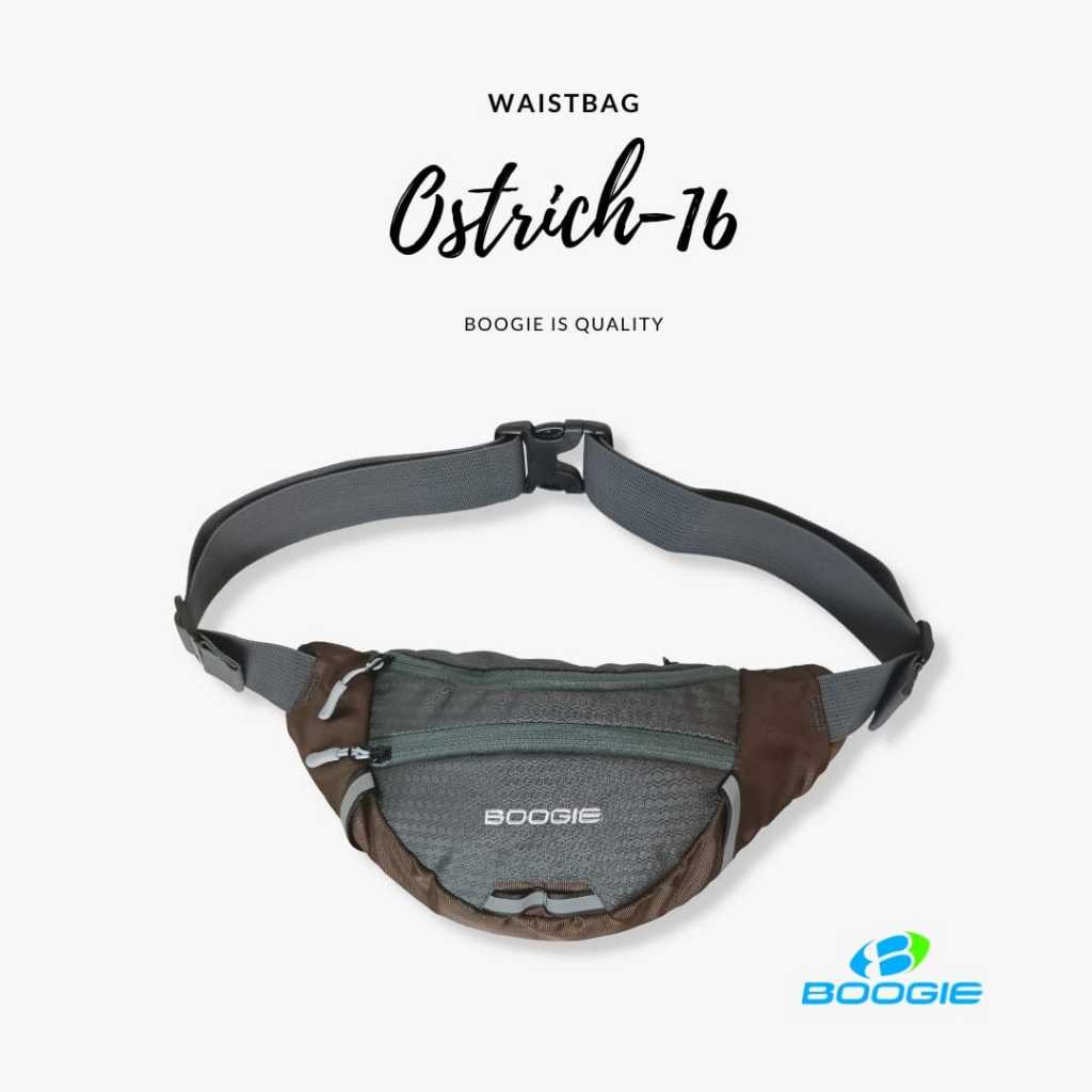BOOGIE Tas Selempang Ostrich 16 Tas Slempang Pria Wanita Kekinian Sling Bag Casual Waistbag  Pria Wa