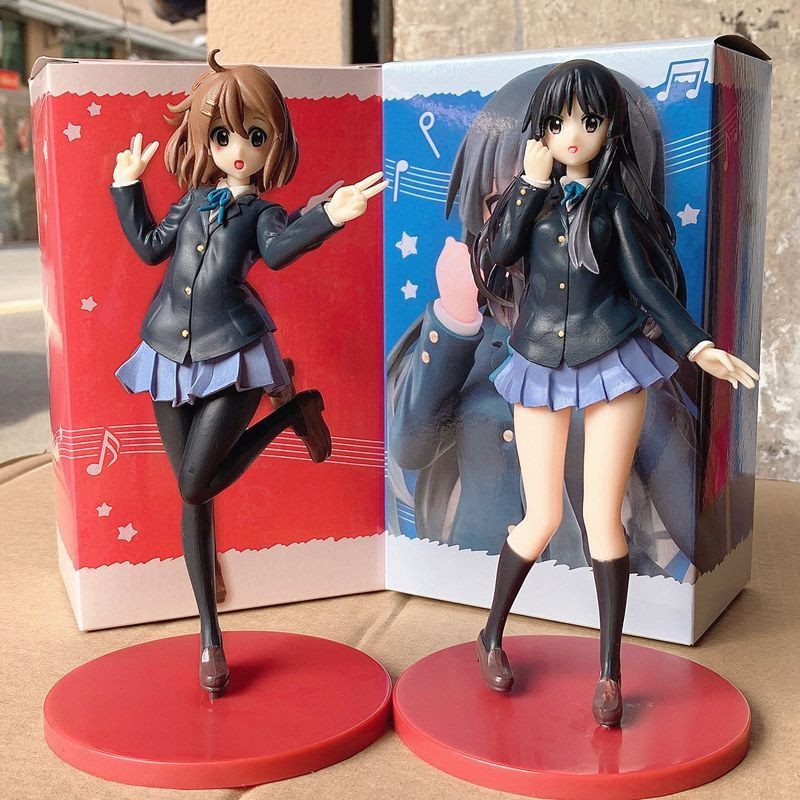 20cm k-on anime figures Akiyama Mio Hirasawa Yui  PVC figure model gift manga figure Collectible Gif