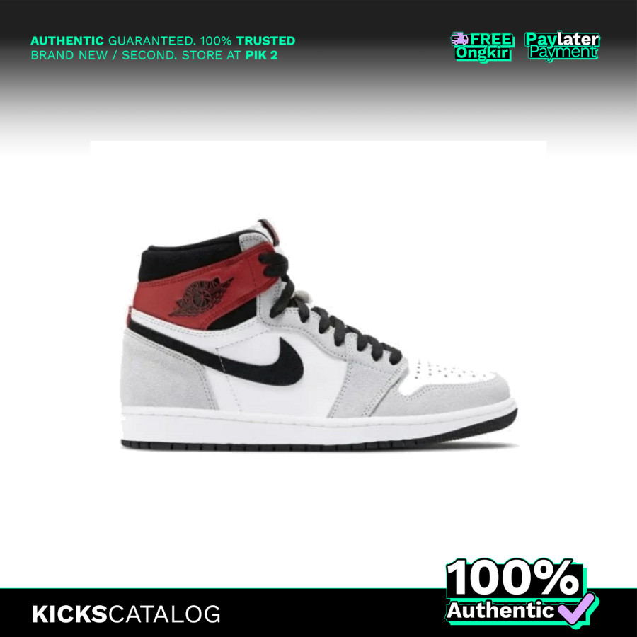 Air-Jordan-1-Retro-High-Light-Smoke-Grey-(GS) - 100% Authentic