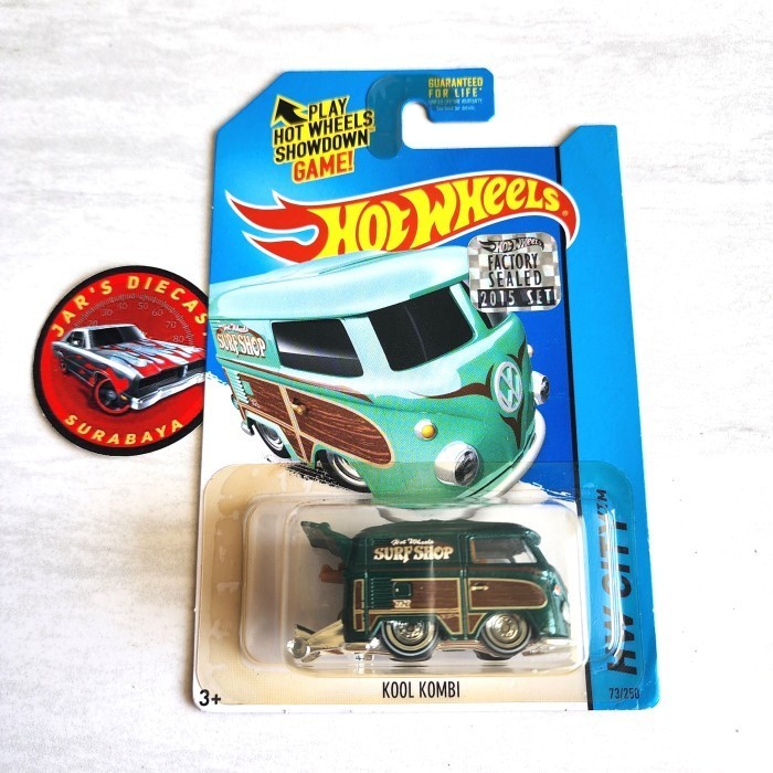 Limited Edition Hotwheels Kool Kombi Super Treasure Hunt THS FS 2015 Green Rare - Stok terbatas