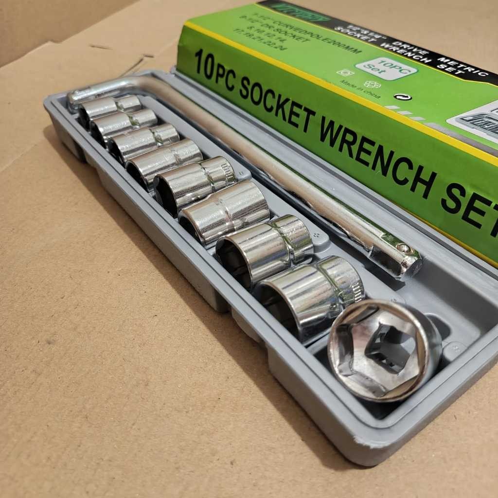 Kunci Shock Sock Sok Set 10 Pcs 8-24 mm Victory ( Ready Cod ) Kunci 1set lengkap / Kunci t 1 set len