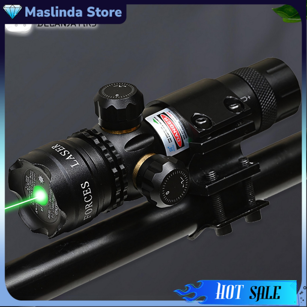 Laser Scope Airsoft Warna Hijau Merah Sniper Fullset Laser Jarak Jauh