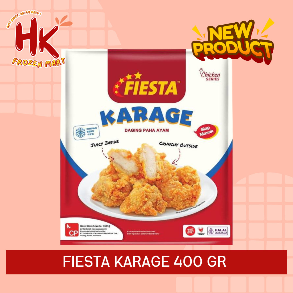 

Fiesta Chicken Karage 400gr KEMASAN BARU | naget ayam premium termurah HK Frozen Mart