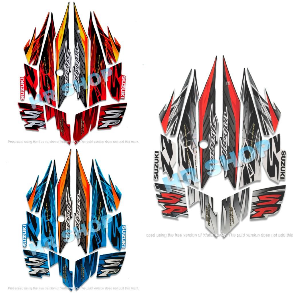 Stiker Striping Motor suzuki Shogun SP 125 2007 Full Body Berkualitas Terbaik Standar Original - Mot