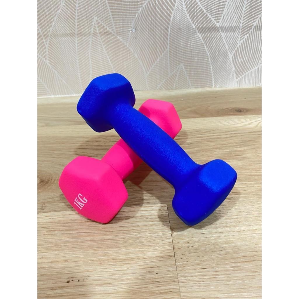 POTENCE Dumbell Neoprene 1kg Barbel Mini 1kg Barbel Barbell Dumbbell Dumbel Neoprene 1kg Barbel Viny