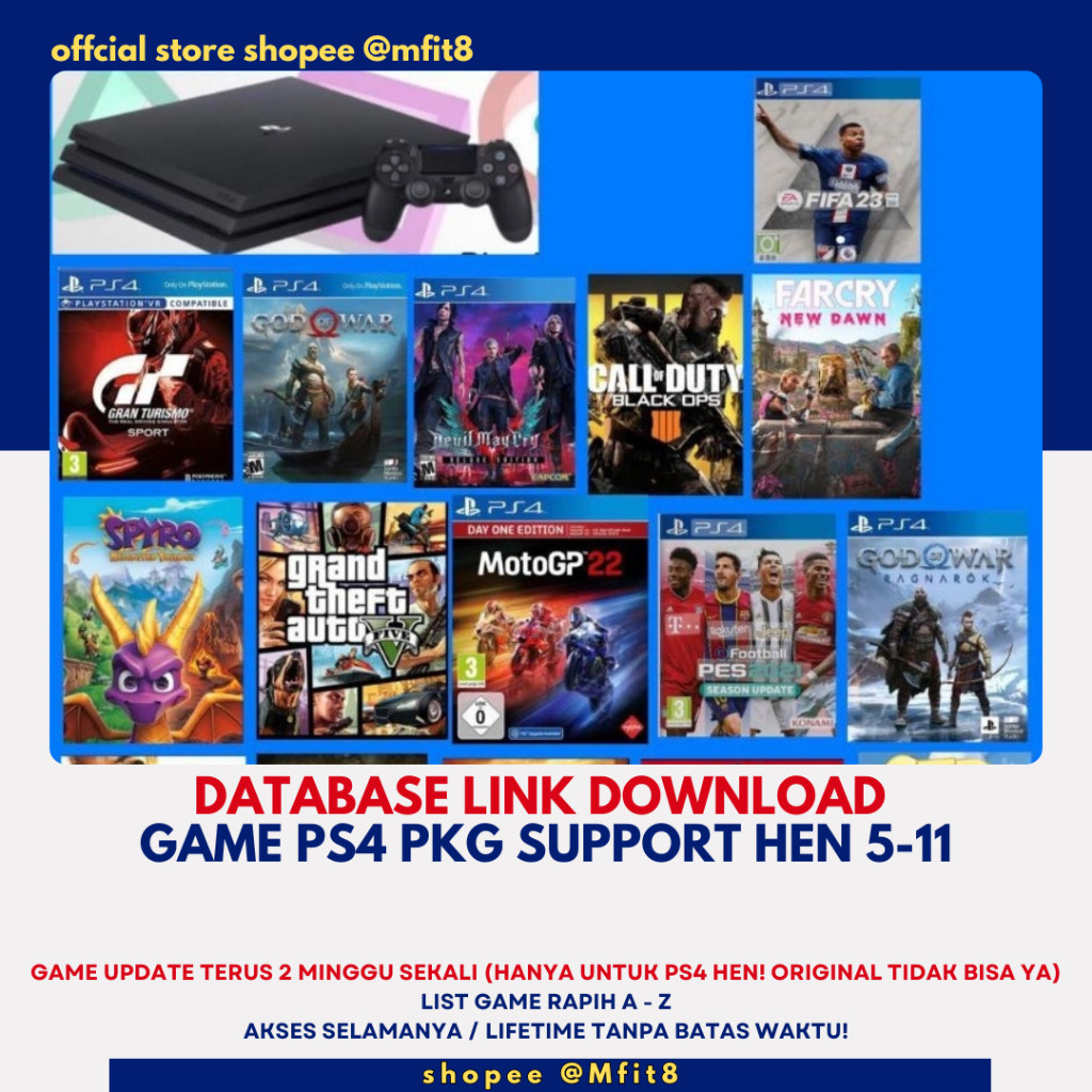 DATABASE LINK DOWNLOAD - GAME PS4 HEN PKG PRAKTIS SELAMANYA