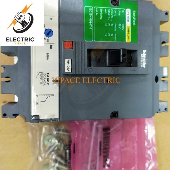 mccb 32a - 100a CVS100B schneider 3phase 3 pole