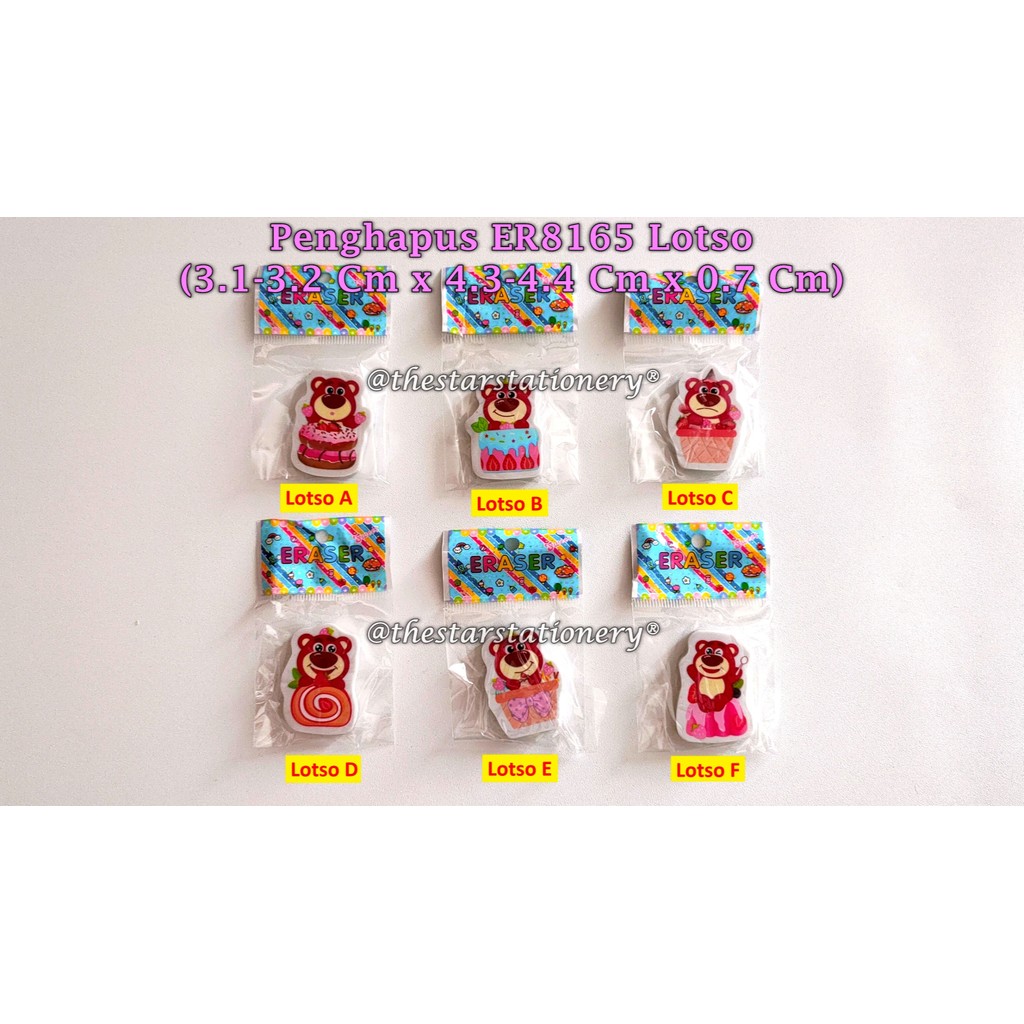 

(1 Biji) Penghapus Lotso / Penghapus Karakter / Penghapus Fancy / Penghapus SBSIMP ER8165 (1 Biji)