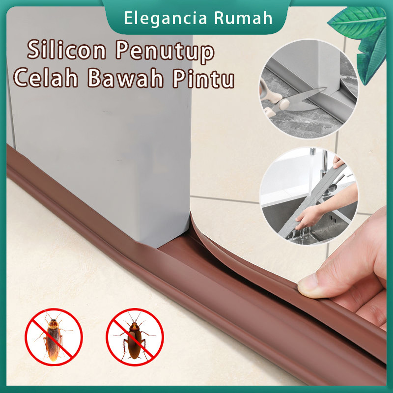 Silicon Penutup Celah Bawah Pintu/Strip Segel Pintu/Strip Penghambat Debu Penghenti Pengurangan Kebi