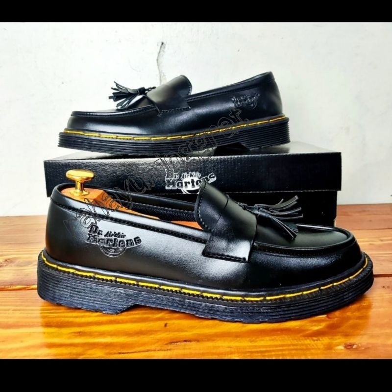 [PREMIUM ORIGINAL] Sepatu Formal Loafers Pria & Wanita Hitam Dr.Martens | Sepatu Formal Casual Dokma