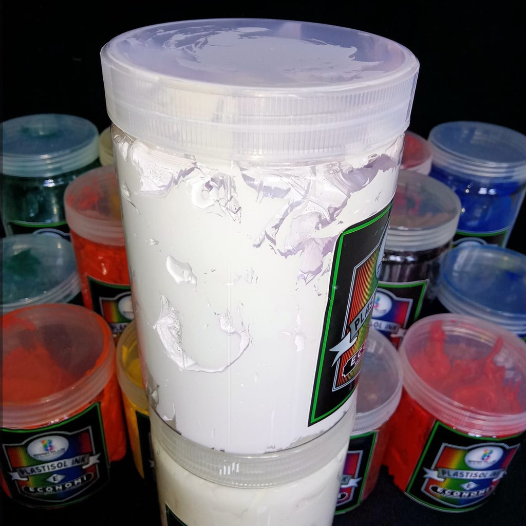 

KAYDEN STORE Tinta Sablon PLASTISOL ECONOMY Brain Plus PUTIH 1kg