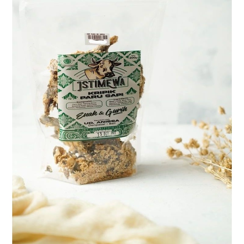 

KRIPIK PARU SAPI ISTIMEWA 200GR ENAK, GURIH, RENYAH