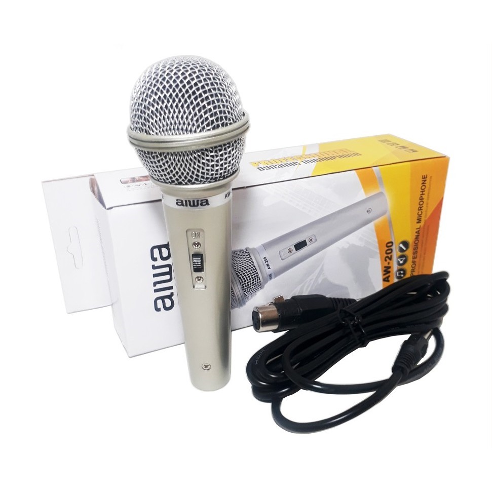 SERBA COD Mic microphone AIWA AW 200 murah kualitas bagus / mic karaoke suara jernih