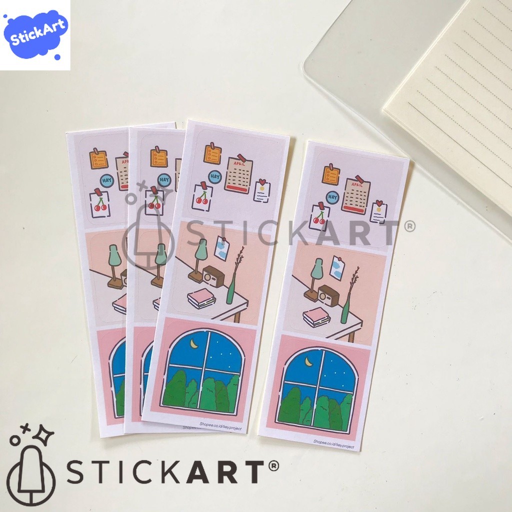 

[STICKART] Sticker journal/ aesthetic sticker/ stiker dekorasi/ 3 cut sticker KP109 BAHAN DAN KWALITAS PREMIUM