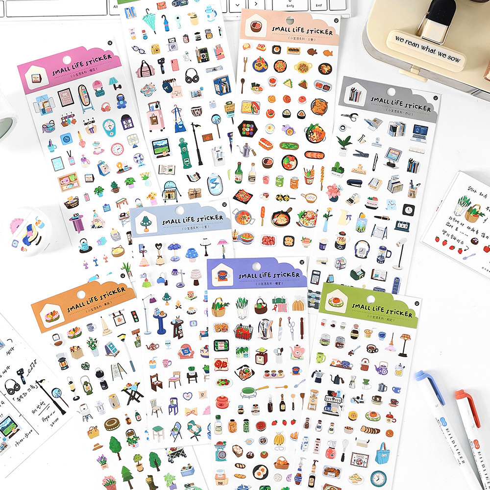 

Card Lover 1 Pcs [Small Life Series] Theme Manual Account DIY Material Decoration Base Sticker Paper Material Scrapbook Kit