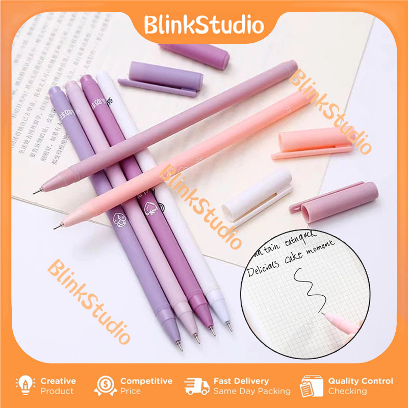 

1 Set 6Pcs Pena Gel / Pena Morandi / 6 Pcs Journaling Pen Alat Tulis Kantor Sekolah Lucu