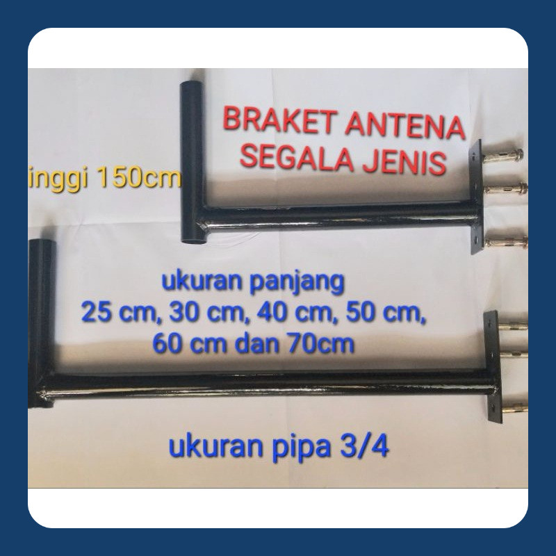 BRAKET TIANG ANTENA TV DINDING LUAR DALAM