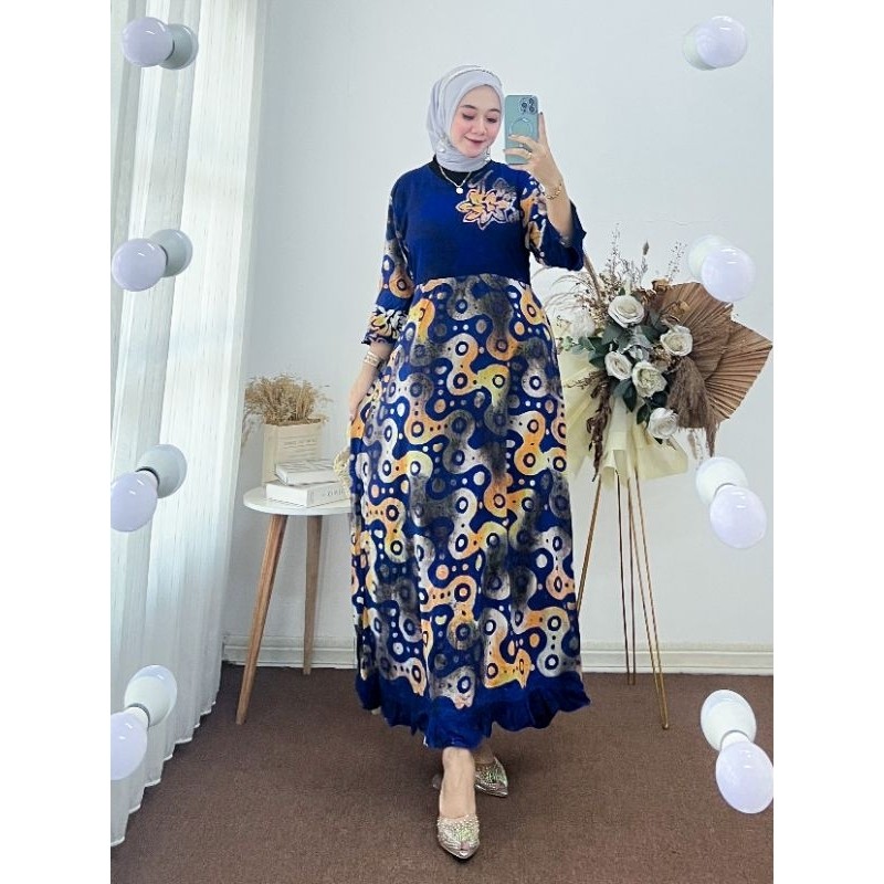 daster maura dress batik daster batik daster lengan panjang daster lengan 3 4 daster busui dress bat