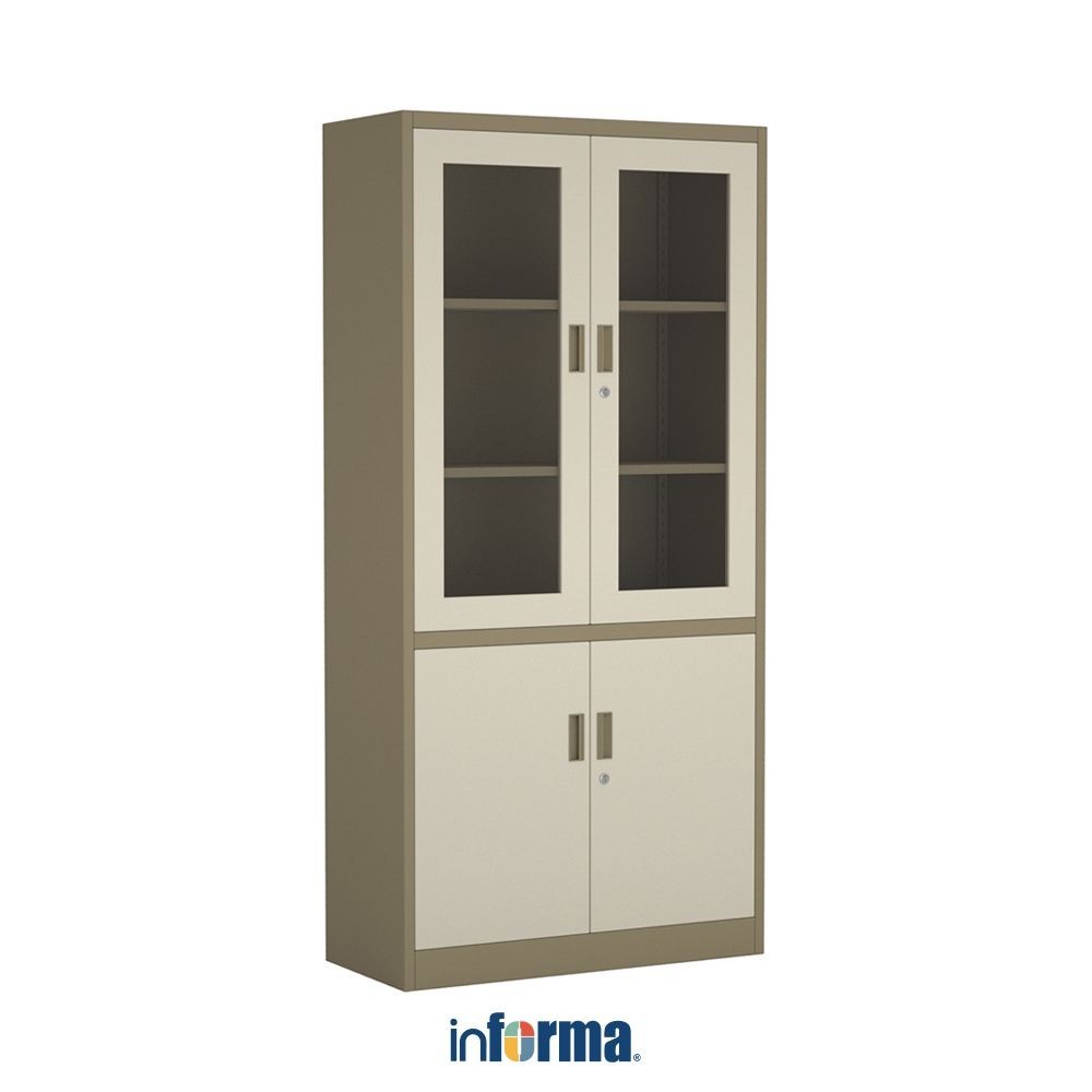 Informa Kiev Lemari Arsip Kantor Metal Dengan Pintu - Cokelat File Cabinet Lemari Besi Kabinet Tempa