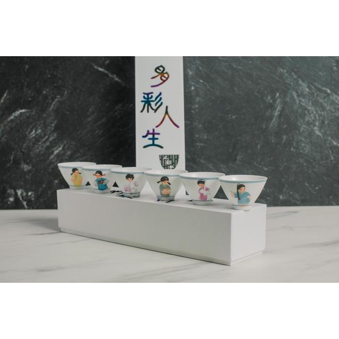Chinese Tea Cups (6 Cups) | Premium Tea Cups | Cangkir Teh Premium Set