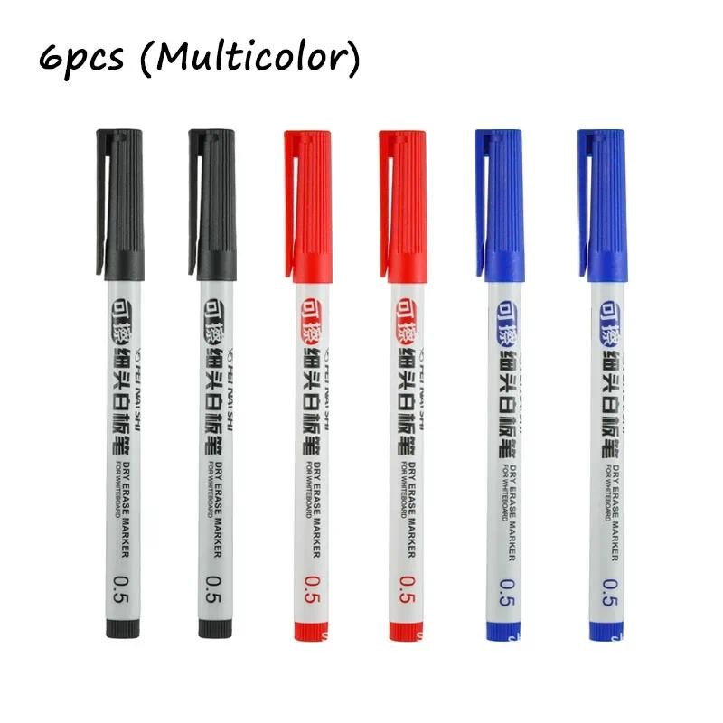 

6/12 Pcs Whiteboard Marker Pens Blackboard Pens 3colors Erasable White Board Markers School Classroom Office Stationery Supplies