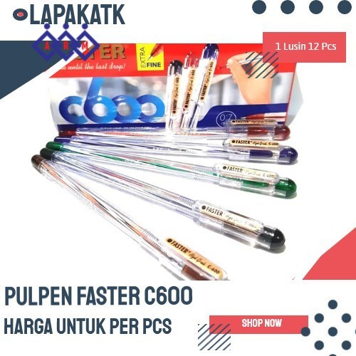 

PULPEN FASTER C600 -BUKA TUTUP (1 PCS) ++ Best Seller