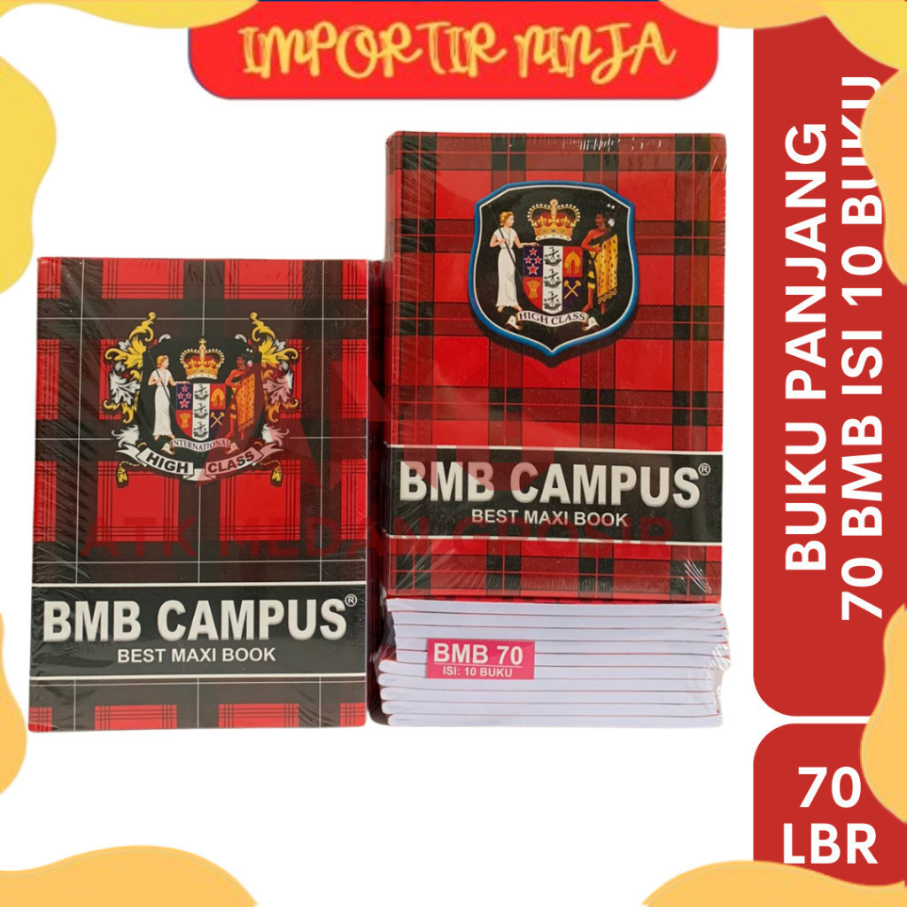 

BUKU PANJANG BMB ISI 70 LEMBAR (BEST SELLER) HARGA PER PACK 10 BUKU