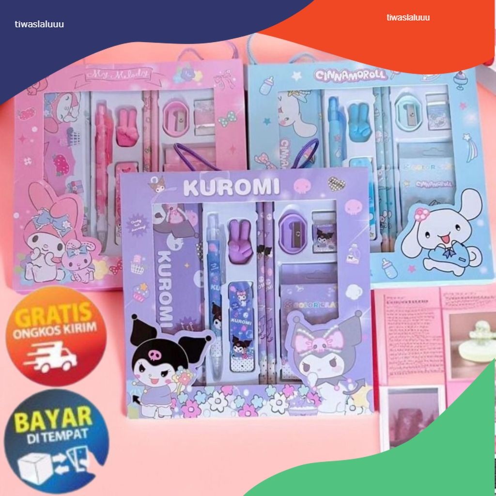 

KP183 - KOTAK PENSIL ANAK SET 7 IN 1 STATIONARY ANAK SEKOLAH SANRIO ALAT TULIS SET KOTAK PENSIL KARAKTER KUROMI MURAH LUCU