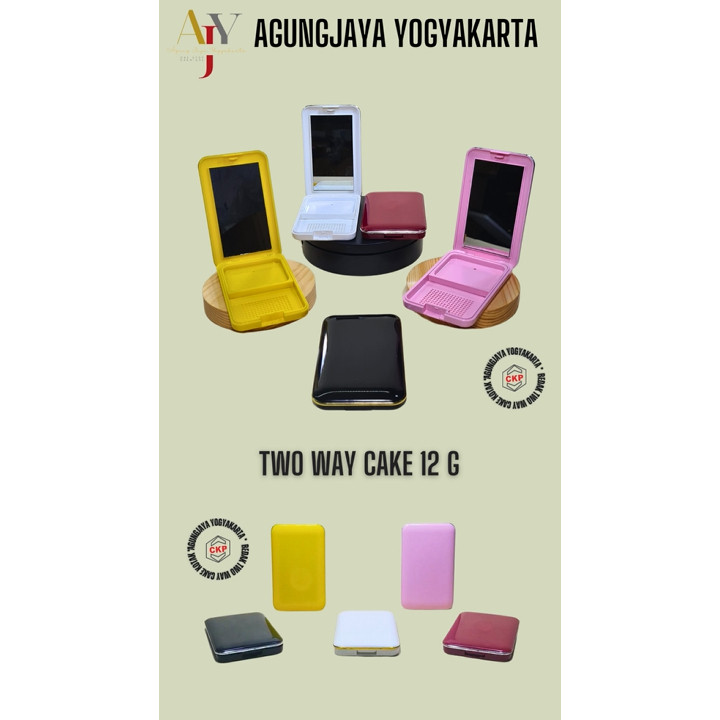 Pot Bedak  Two Way Cake Kotak + Godet / Casing Bedak Twc / Pot Bedak Padat / Pot Bedak / Pot Bedak 1
