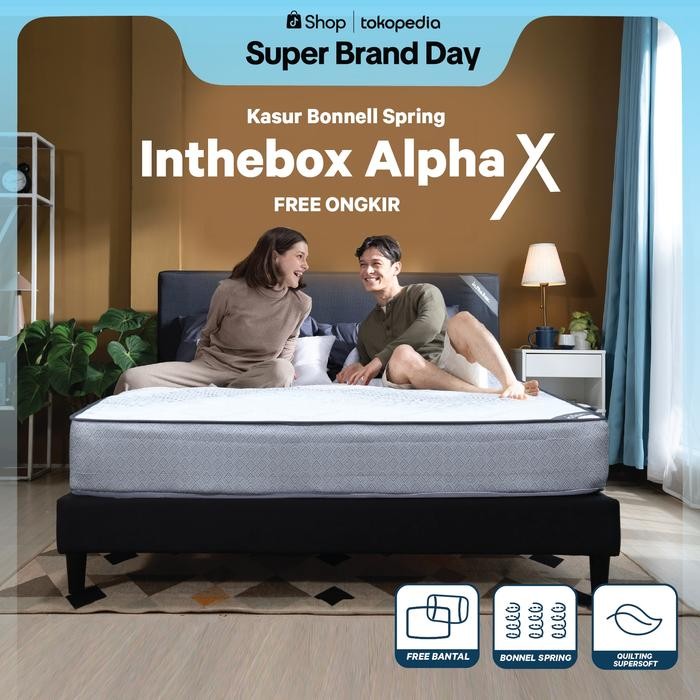 [Free Bantal] INTHEBOX ALPHA X - Kasur Springbed - Ukuran kasur 90x200, 100x200, 120x200, 140x200, 1