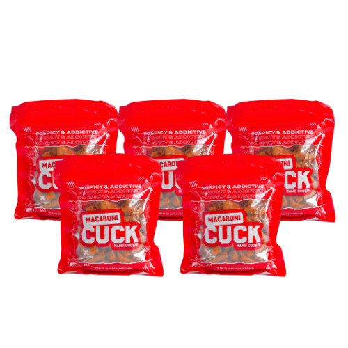 

Macaroni Cuck Moring Kripik Cireng Pedas Daun Jeruk Kemasan Reguler 80gr x 5