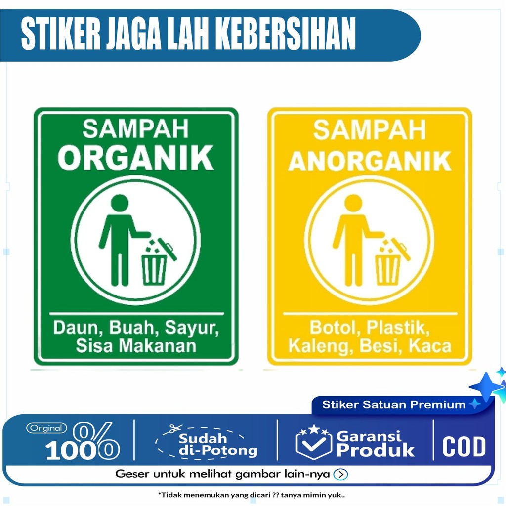 

Stiker Sampah ANORGANIK/ORGANIK sign ranbu k3