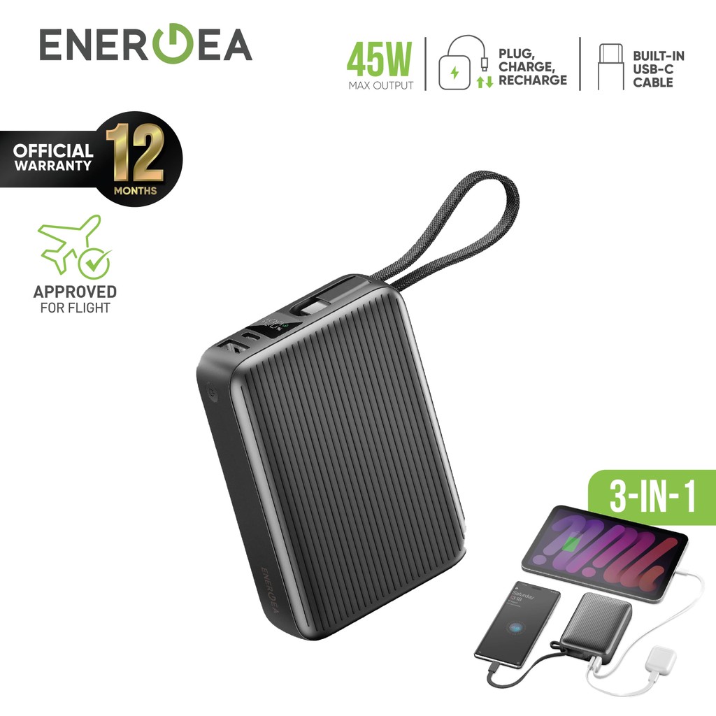 Energea Powerbank 20000 mAh Fast Charging PD45W Integra Ultra 45