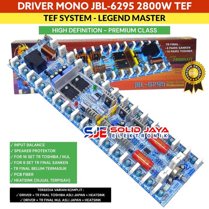 KIT DRIVER JBL 6295 JBL6295 JBL-6295 SUPER POWER AMPLIFIER -TR FINAL