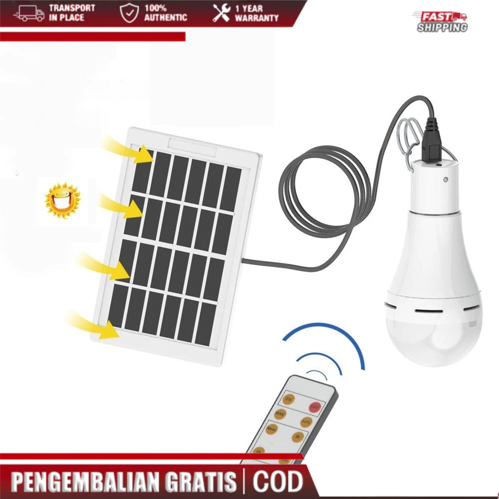 LAMPU LED TENAGA MATAHARI / led SOLAR CELL / lampu bolam surya / bolam solar / LAMPU solar cell