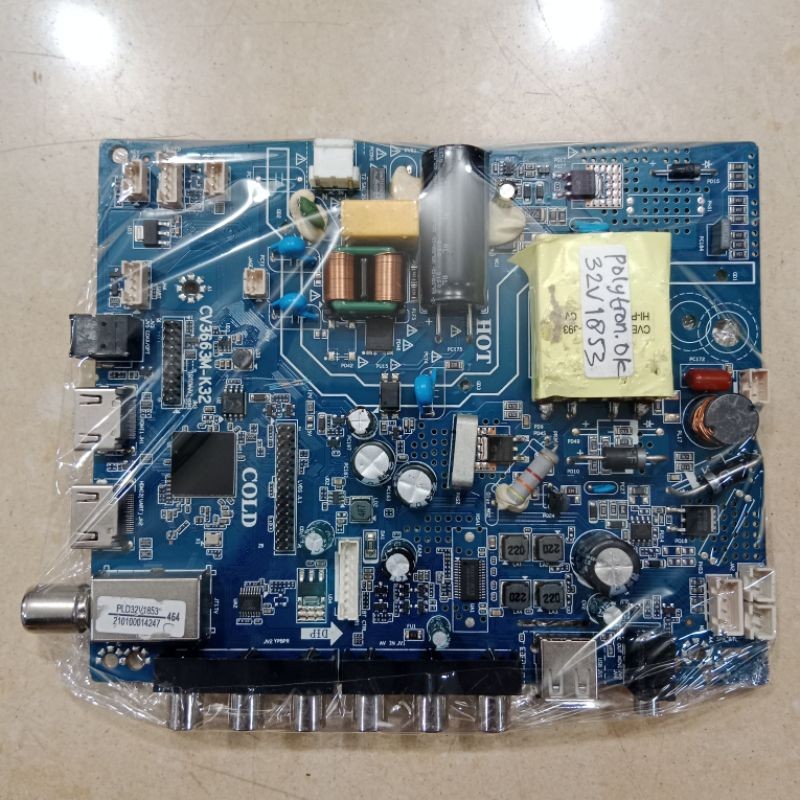 POLYTRON PLD32V1853 DIGITAL TV / MB / MAINBOARD / MOTHERBOARD / MENBOARD / MOBO / BOARD / MESIN TV D
