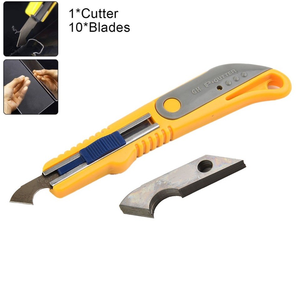 

1pc Cutter With 10 Blade For Acrylic Plastic Sheet Plexiglasss Cutter Ergonomic Plastic Body 16*3.5cm Hand Tools Cutting Tools