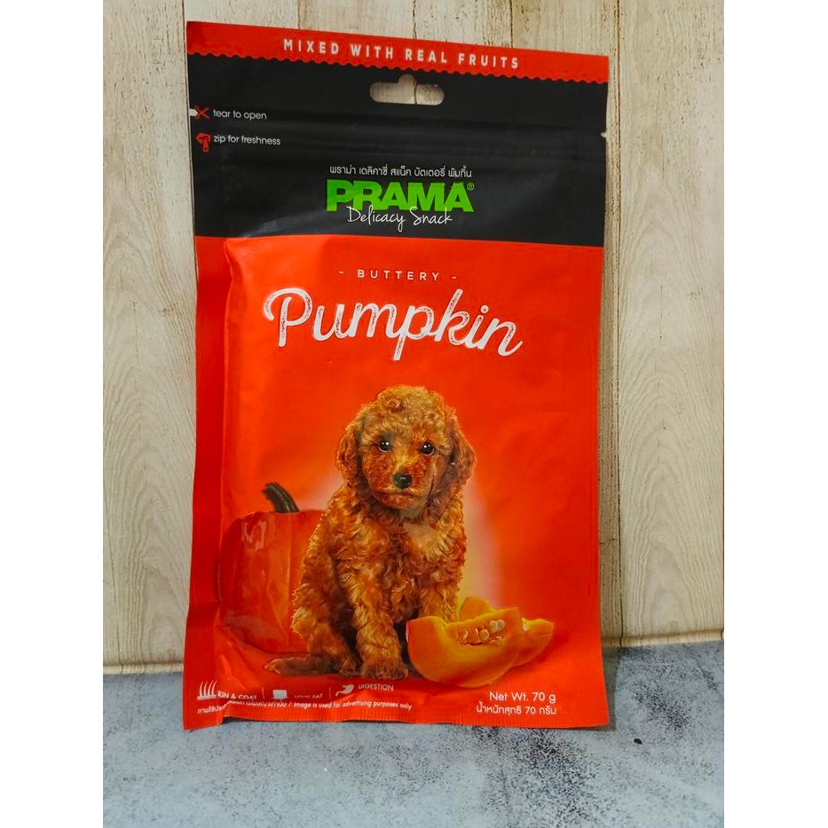 

Prama Dog Snack All Variant 70 gram-Snack/Makanan /Cemilan Anjing - Pumpkin